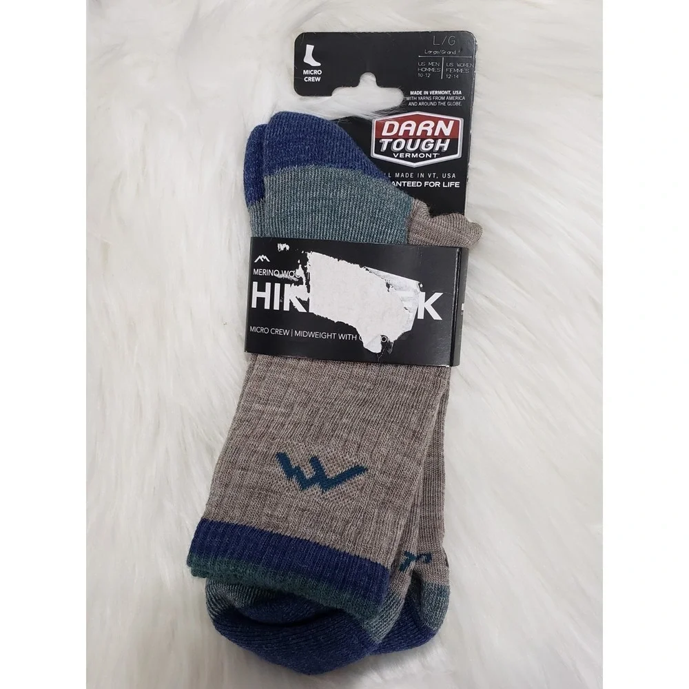 Limited Edition Darn Tough 1466 RYE Men's Micro Crew Midweight Hiking Sock USA